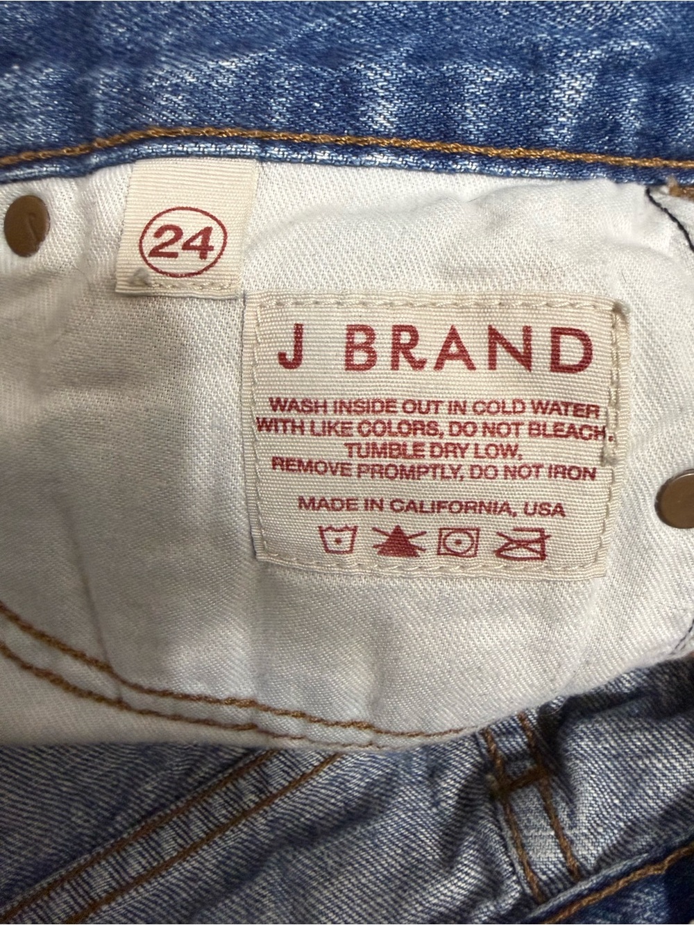 J Brand Distressed Light Blue Denim Cutoff Shorts - Picture 5 of 5